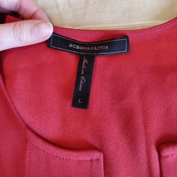 BCBGMAXAZRIA teegan split neck ruffle dress - Picture 2 of 10